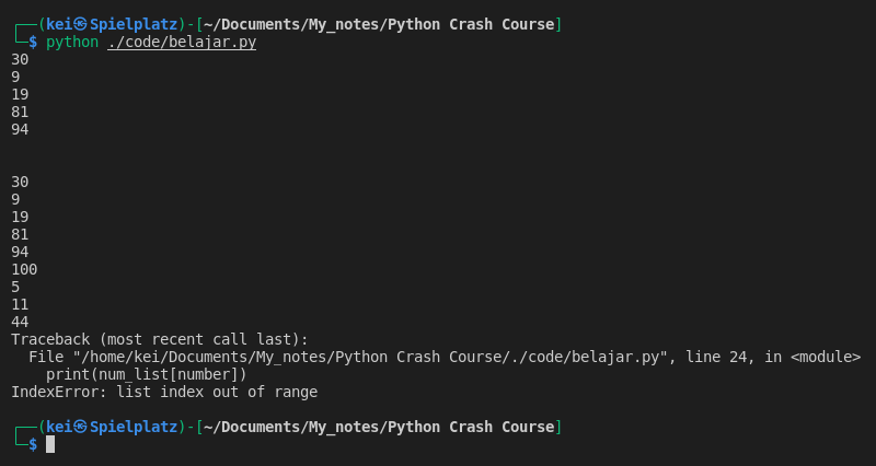 For Loop Out of Range