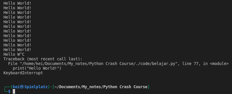 While Loop Infinite Loop