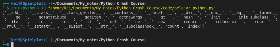 Tuple built in functions
